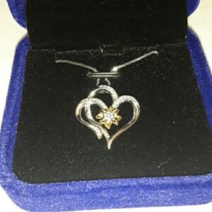 925 silver and CZ Sunflower necklace